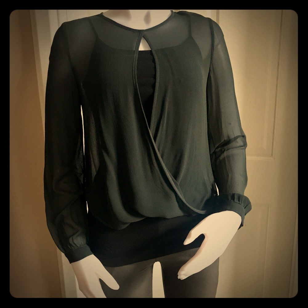 NWOT Young Broke & Fabulous Chiffon Overlay